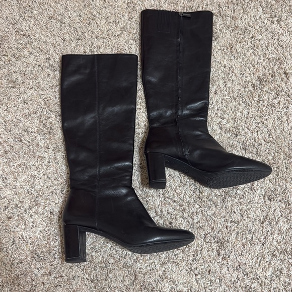 Michael Kors Black Tall Leather Boot - Picture 1 of 9